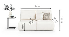 2-Zitsbank Caviar Zonder Armleuningen