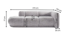 2,5-Zitsbank Elegance Arm Rechts