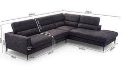 Hoekbank Modena met Hoek en Eiland links