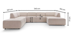 Elementen U-bank Element Chaise Longue Rechts