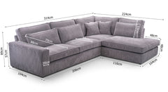 Hoekbank Siena met Hoek en Eiland links