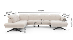 U-bank Charm Met Chaise Longue Rechts
