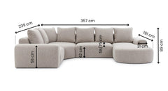 U-Bank Comfy Chaise Longue Rechts