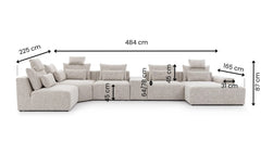 U-bank Diamant Met Chaise Longue Rechts