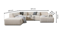 U-bank Vibe Met Chaise Longue Rechts