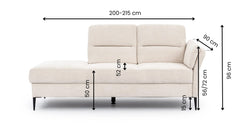 2-zitsbank / Chaise Longue Peace Met Arm Rechts