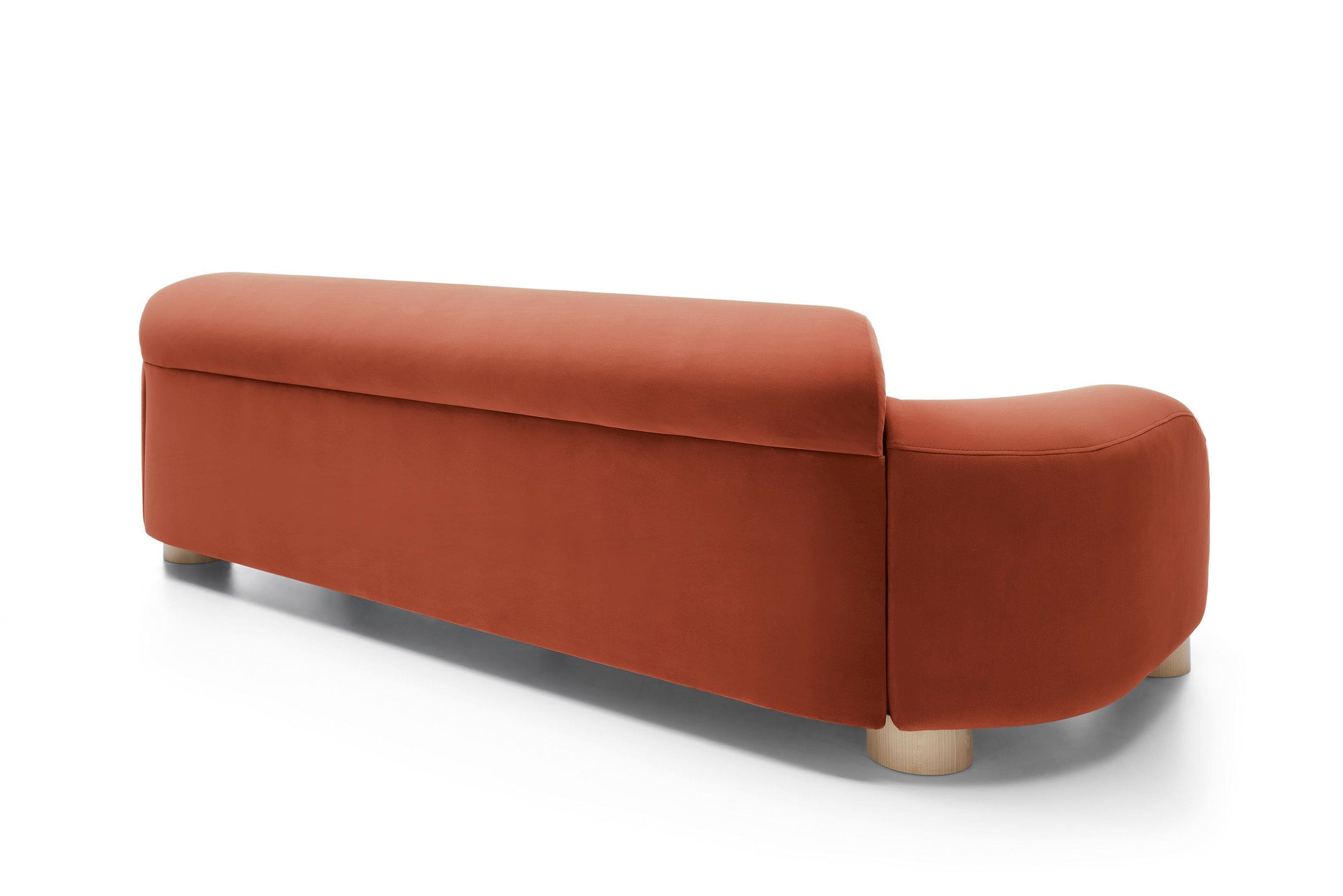 3-zitsbank Eyecatcher - Elegante Roest Bank met Diepe Zitplaatsen voor Comfort