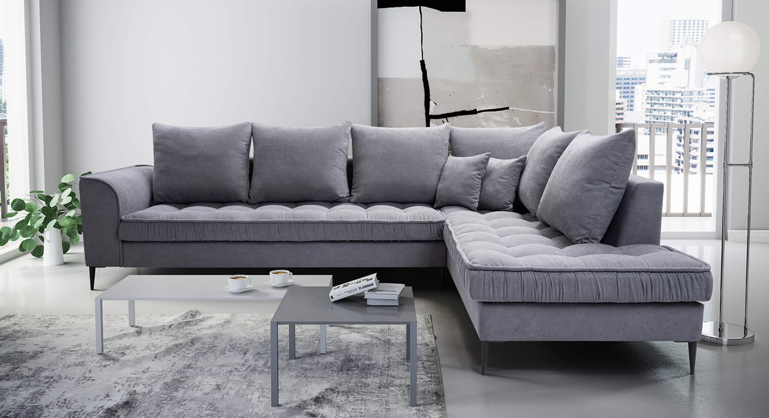 Hoekbank Valora met Chaise Longue rechts