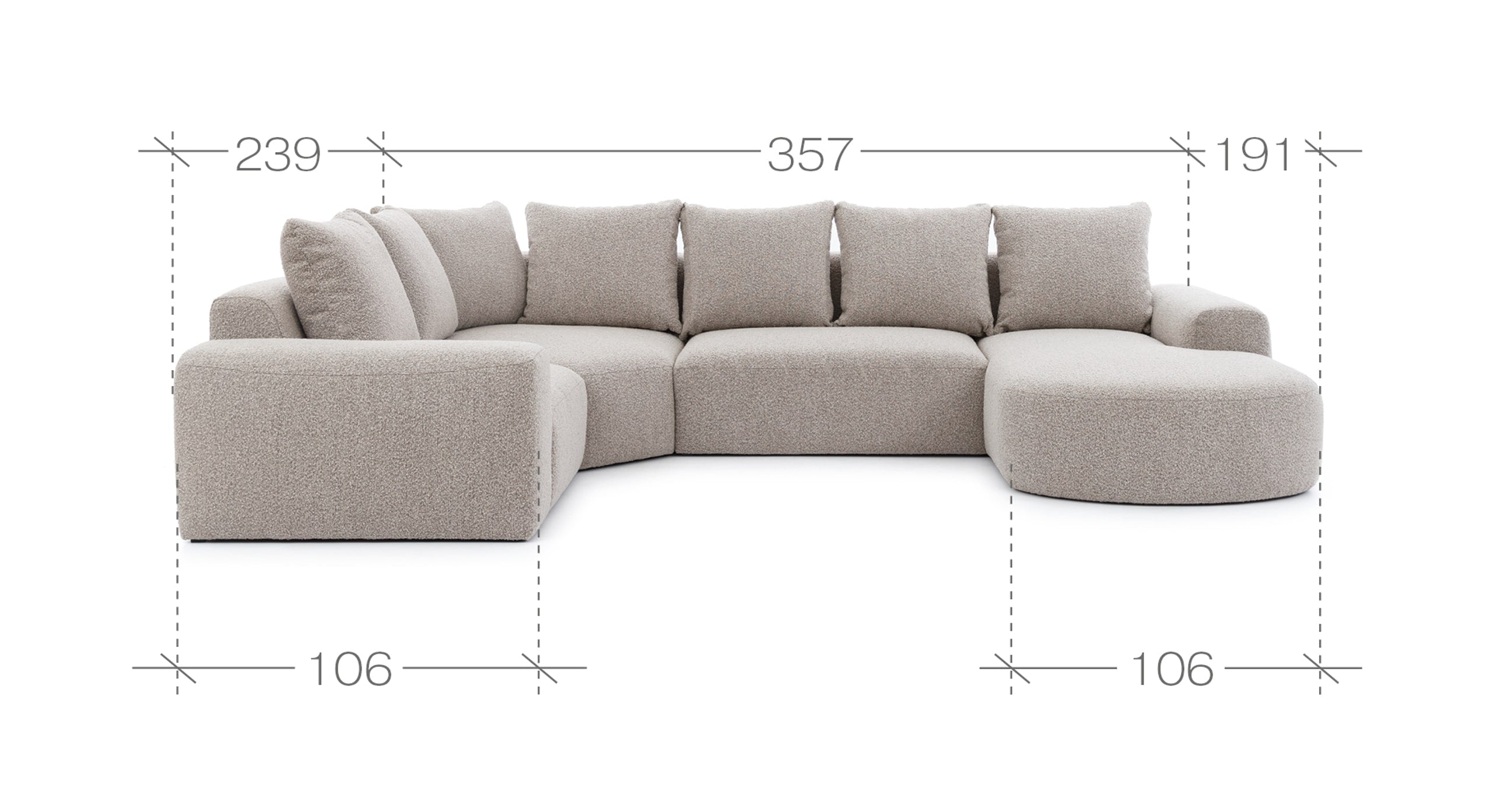 U-Bank Comfy Chaise Longue Rechts