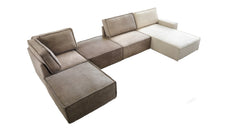 Elementen U-bank Morgana - Luxe Modulair Bankstel met Chaise Longue Rechts