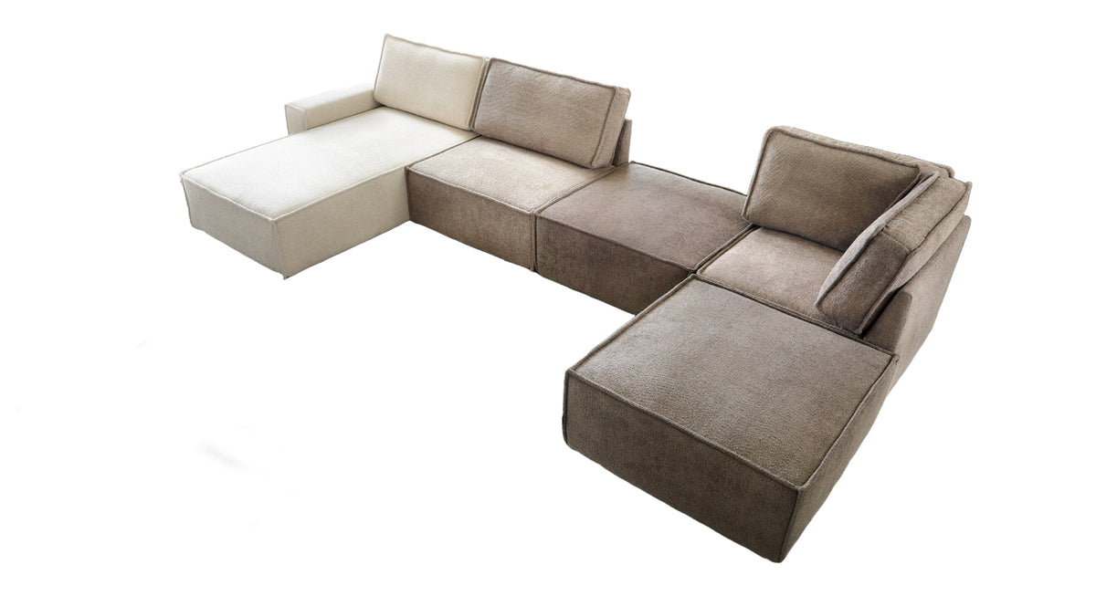 Morgana U-bank met Chaise Longue Links - Ruime, Comfortabele Zithoek voor Gezinnen