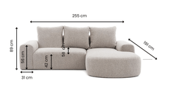 Hoekbank Comfy met chaise longue rechts