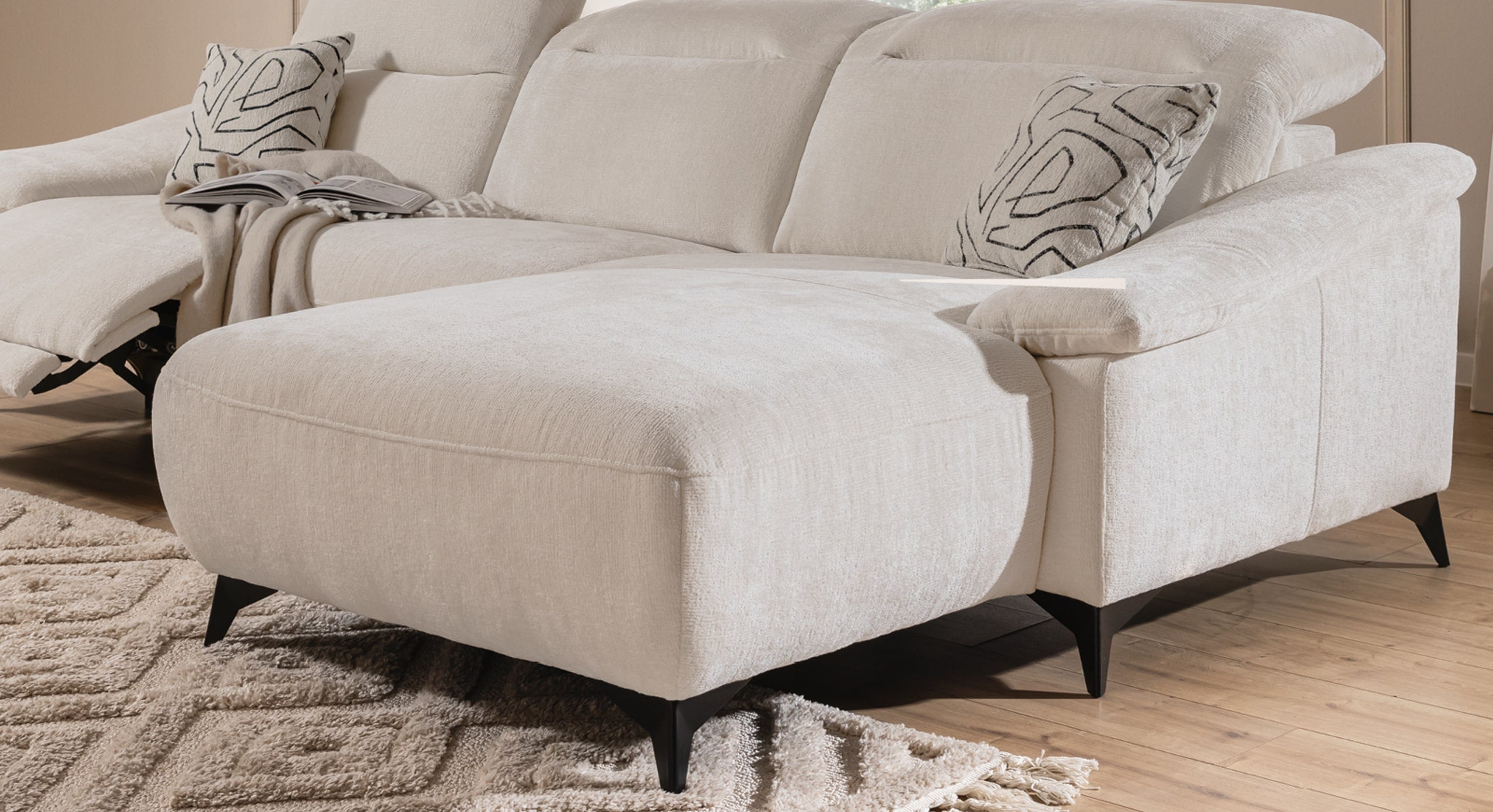 Hoekbank Home met Relaxfunctie en Chaise Longue Rechts