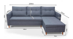 Hoekbank Sleepy Met Chaise Longue Links En Poef