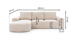 Hoekbank Snug Met Chaise Longue Links