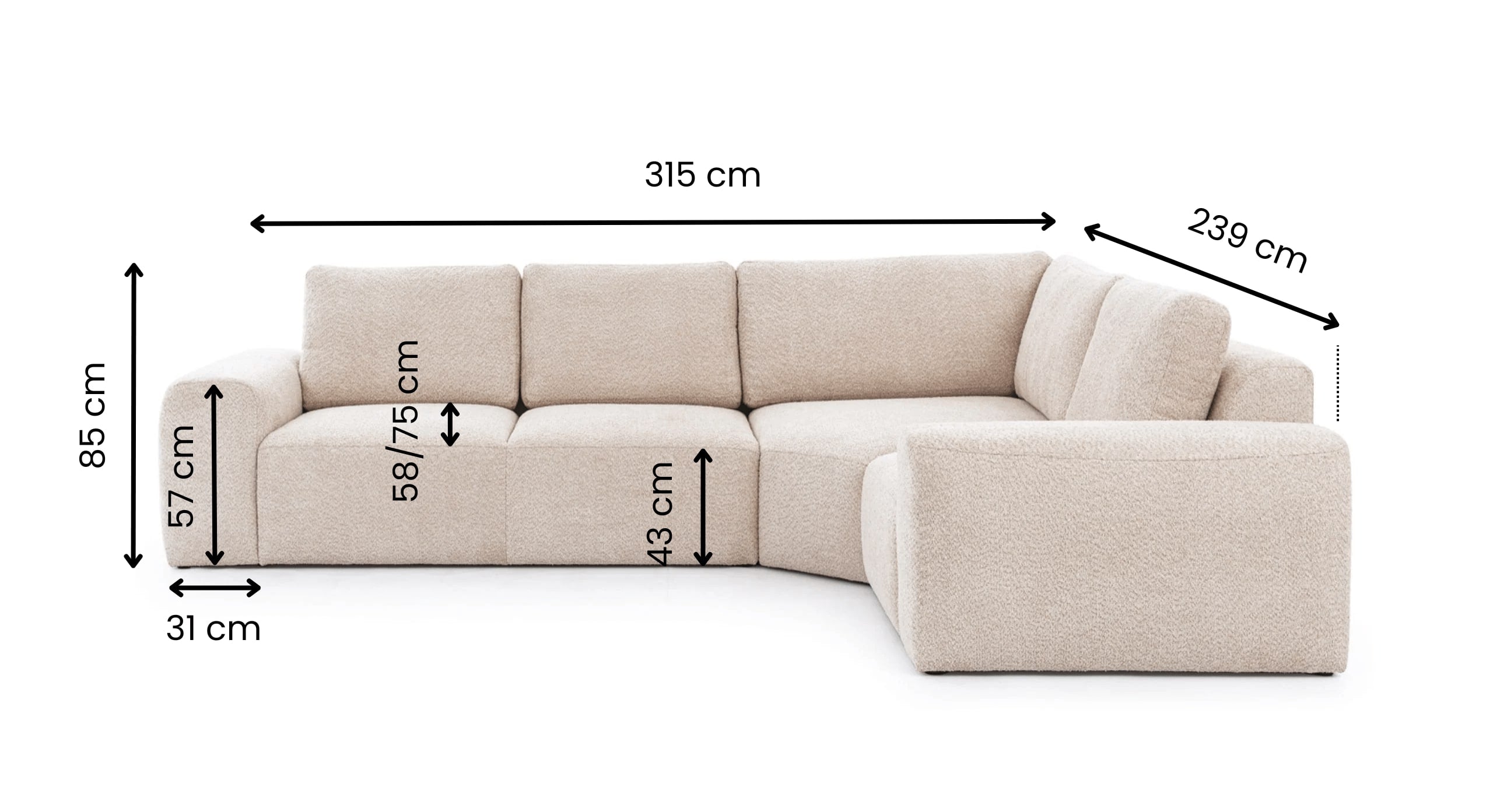 Hoekbank Snug Met 1-Zits Rechts