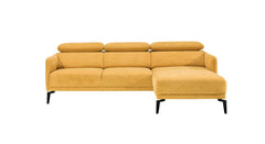 Hoekbank Style met Chaise Longue aan de rechterkant – Comfortabele en ruime zitbank in geel, perfect voor moderne woonkamers.