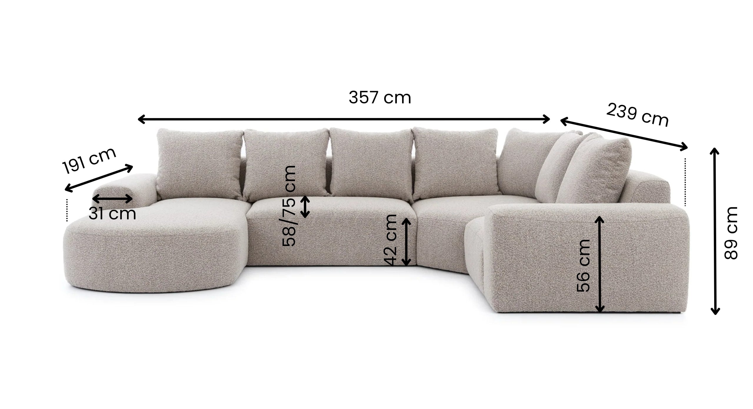 U-Bank Comfy Chaise Longue Links