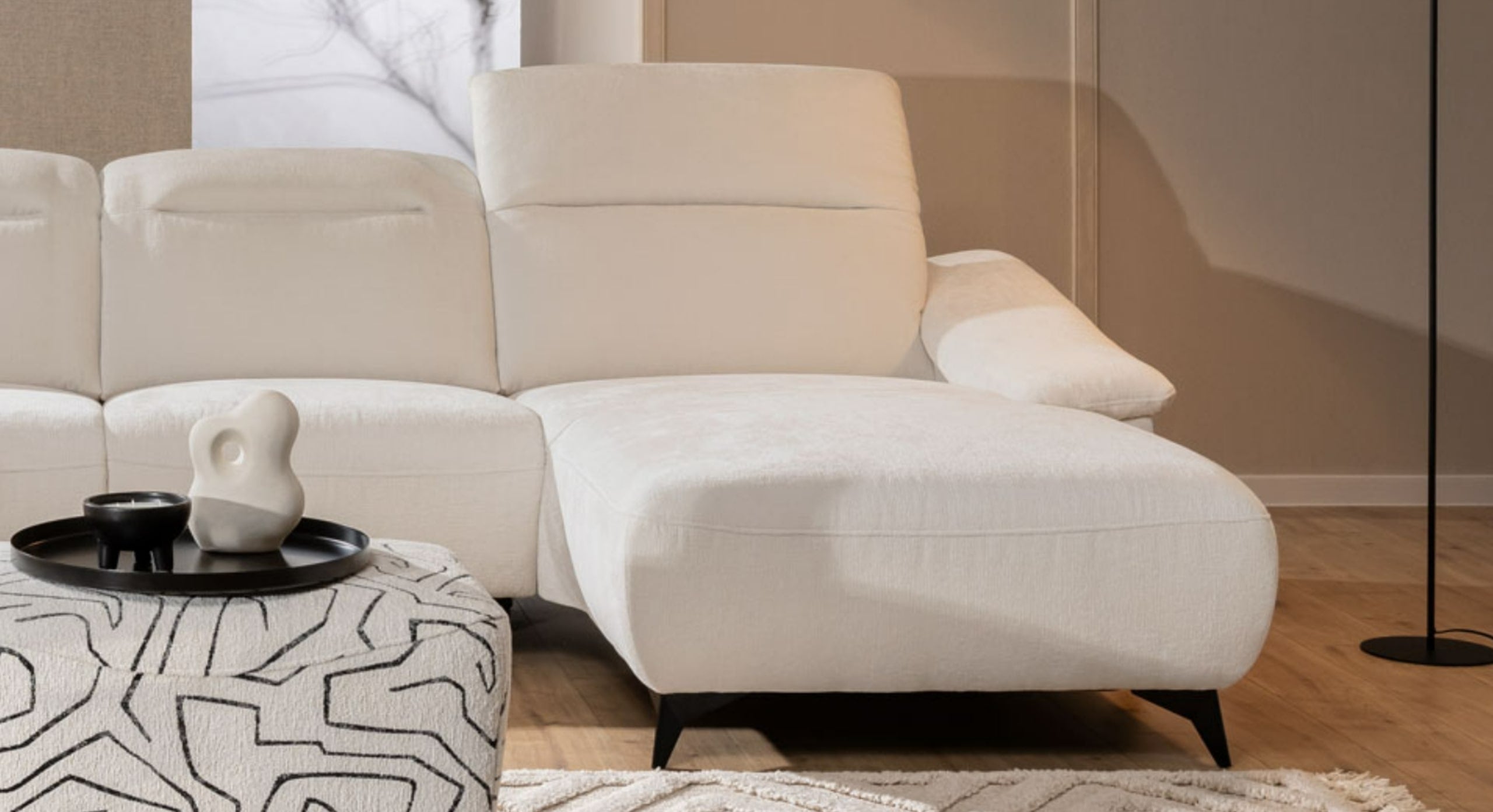 U-bank Home met Relaxfunctie en Chaise Longue Rechts