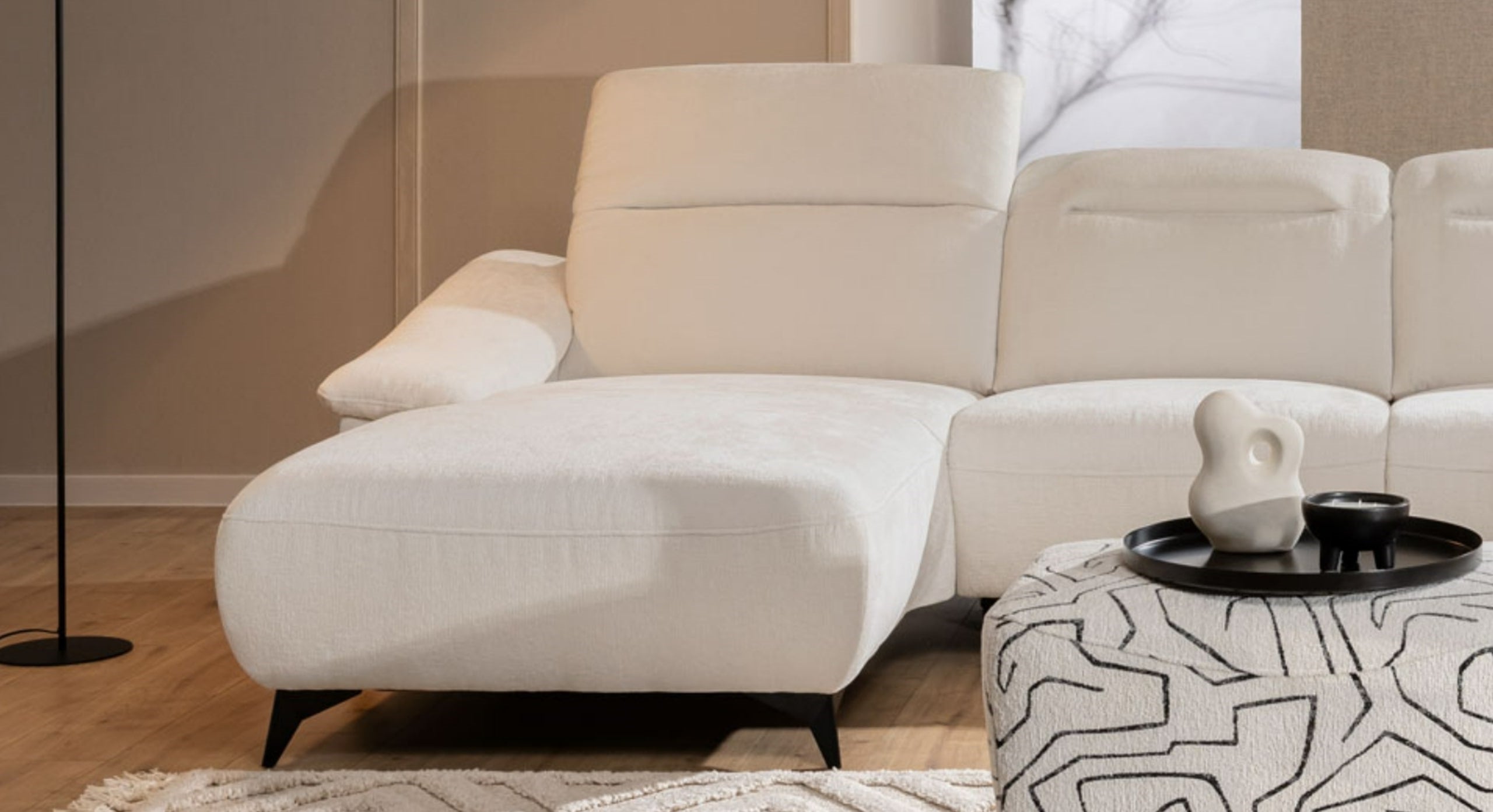 U-bank Home met Relaxfunctie en Chaise Longue Links